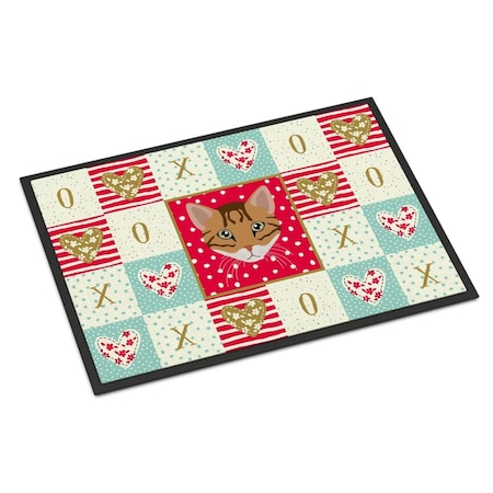 Carolines Treasures 18 x 27 in. Cheetoh Cat Love Indoor or Outdoor Mat CK5102MAT
